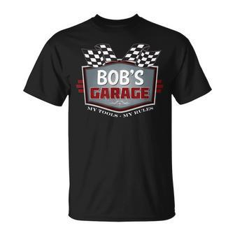 Bob's Garage Car Guy My Tools My Rules T-Shirt - Monsterry