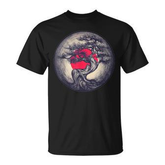 Bonsái Árbolintage Bandera Japonesa Zen Bonsái Regalos Hombres Camiseta unisex - Regaloses