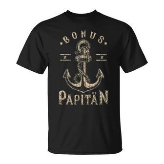 Bonus Papa Seemann Schiffsanker Bonus Papitän Kapuzenjacke T-Shirt - Geschenkecke