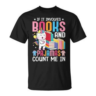 Books And Pajamas Count Me In Book Reader Girl T-Shirt - Thegiftio UK