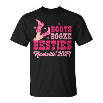 Boots Booze & Besties s Trip Nashville 2024 T-Shirt - Seseable