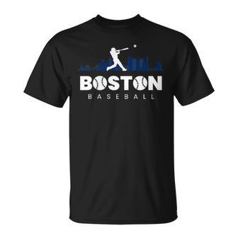 Boston Baseball Vintage Minimalist Retro Baseball Lover T-Shirt - Seseable