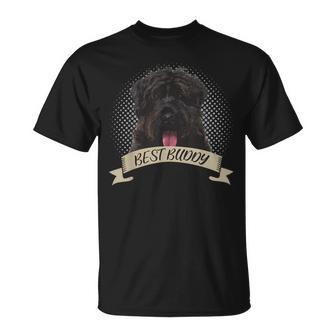 Bouvier Des Flandres Best Friend Dog Portrait Black T-Shirt - Seseable