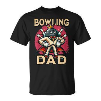 Bowling Dad Usa Flag Patriotic American Bowler Father's Day T-Shirt - Thegiftio UK
