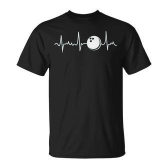 Bowling Heartbeat Bowling T-Shirt - Seseable