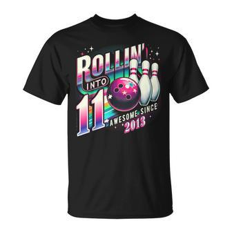 Bowling Party Rollin' 11 Awesome 2013 11Th Birthday Girls T-Shirt - Monsterry DE