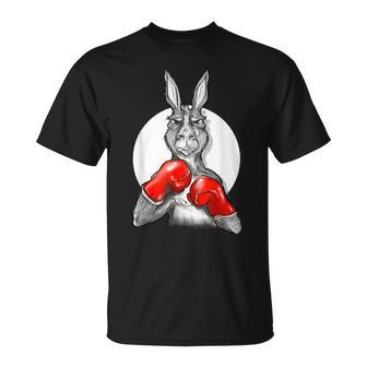 Boxender Hase Grafik T-Shirt, Sportlich in Schwarz - Seseable