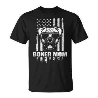 Boxer Mom Cool Vintage Retro Proud American T-Shirt | Mazezy