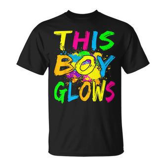 This Boy Glows Cute Boys Man Son Party Team T-Shirt - Seseable