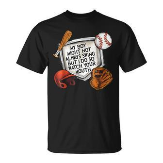 My Boy May Not Always Swing But I Do So Watch Your Mouth Kid T-Shirt | Mazezy CA