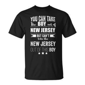 Can Take The Boy Out Of New Jersey Pride Jersey Boy Proud T-Shirt - Monsterry AU