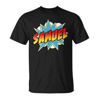 Boys Samuel Comic Book Superhero Name T-Shirt - Monsterry UK