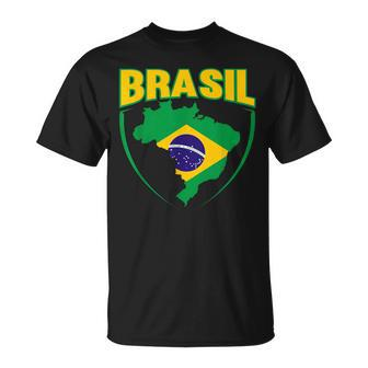 Brasil Sport Soccer Football Brazilian Flag T-Shirt - Monsterry DE