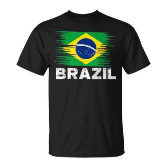 Brazil Brazilian Flag Sports Soccer Football T-Shirt - Monsterry DE