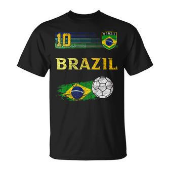 Brazil Soccer Fans Jersey Brazilian Flag Football T-Shirt - Monsterry