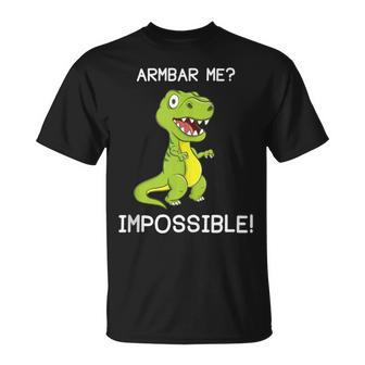 Brazilian Jiu-Jitsu Bjj Armbar T-Rex Dinosaur T-Shirt - Monsterry