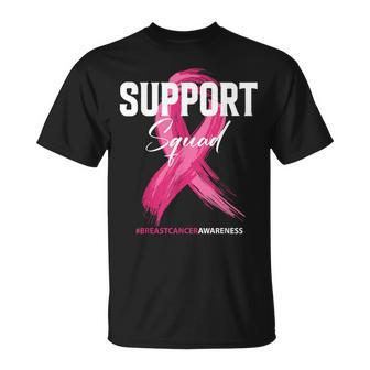 Breast Cancer Support Squad Breast Cancer Awareness T-Shirt - Monsterry