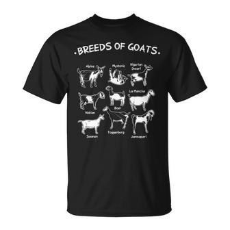 Breeds Of Goats Goat T-Shirt | Mazezy