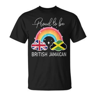 British Jamaican Flag Half British Half Jamaican Uk Flag T-Shirt - Thegiftio UK