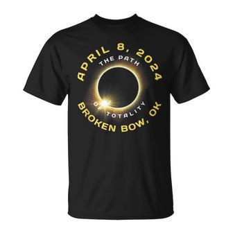 Broken Bow Oklahoma Solar Eclipse Totality April 8 2024 T-Shirt - Seseable