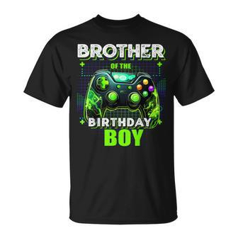 Brother Of The Birthday Boy Matching Family Video Game Party T-Shirt - Seseable