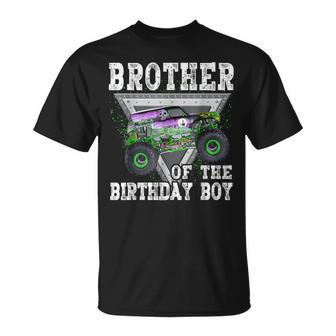 Brother Of The Birthday Boy Monster Truck Birthday Family T-Shirt - Monsterry DE
