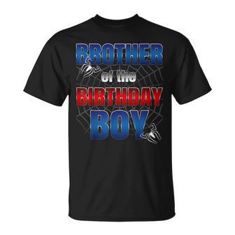 Brother Of The Birthday Boy Spider Web Family Matching T-Shirt - Monsterry DE
