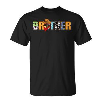 Brother Of The Birthday Western Rodeo Boy Family Matching T-Shirt - Monsterry