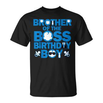 Brother Of The Boss Birthday Boy Baby Family Party Decor T-Shirt - Monsterry CA