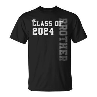 Brother Senior 24 Proud Brother Of A Class Of 2024 Graduate T-Shirt | Mazezy