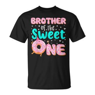 Brother Of The Sweet One 1St Birthday Donut Theme Family T-Shirt - Seseable