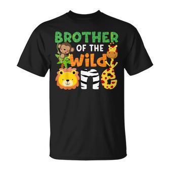 Brother Of The Wild One Zoo Theme Bday Safari Jungle Animals T-Shirt - Monsterry CA