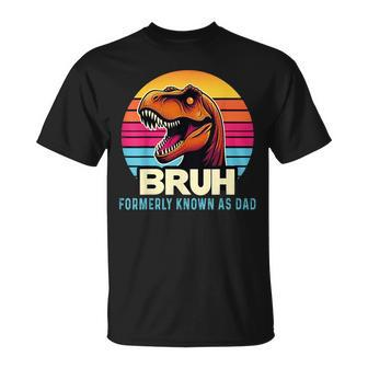 Bruh Formerly Known As Dad Dinosaur Father's Day T-Shirt - Thegiftio UK