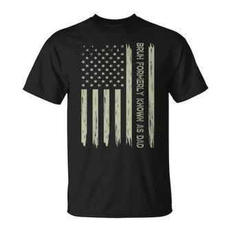 Bruh Formerly Known As Dad Father's Day Dad Usa Flag T-Shirt - Thegiftio UK