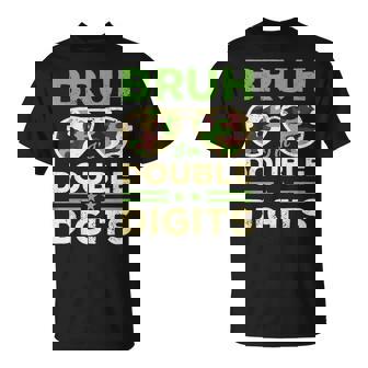 Bruh I'm Double Digits Camo 10Th Birthday 10 Year Old Boys T-Shirt - Seseable