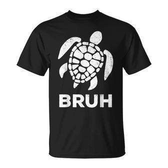 Bruh Meme Sea Turtle Retro Earth Day 2024 Ns Boys T-Shirt - Monsterry UK