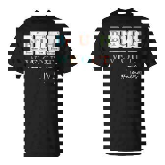 Bruh We Out Teachers Chemistry Periodic Table Element Summer T-Shirt | Mazezy