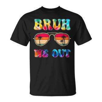 Bruh We Out Teachers Happy Last Day Of School Retro Vintage T-Shirt - Monsterry UK