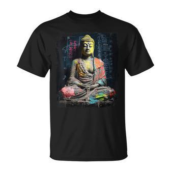 Buddhist Monk Yin Yang Zen Meditation Buddha T-Shirt - Seseable