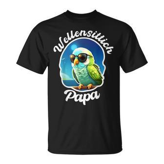 Budgie Papa Parakeet Bird Owner Welli T-Shirt - Geschenkecke