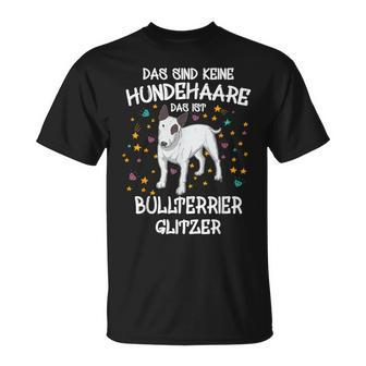 Bull Terrier Glitter Dog Owners Dog Holder Dog T-Shirt - Seseable