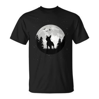 Bull Terrier Moon Bull Terrier Dog Holder  T-Shirt - Seseable