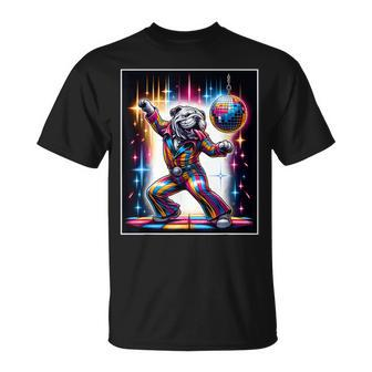 Bulldog Dancing Disco T-Shirt - Seseable