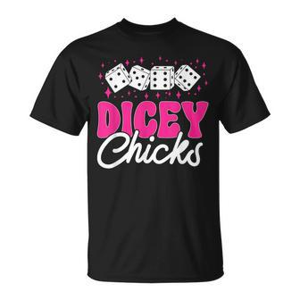 Bunco Game Dicey Chicks Bunco T-Shirt - Seseable