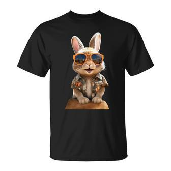 Bunny With Sunglasses Rabbit Brown Hare Cute Bunnies T-Shirt - Thegiftio UK