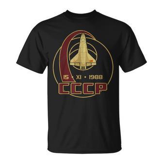 Buran Transbordador Espacial Nave Espacial Sputnik Urss Camiseta unisex - Regaloses