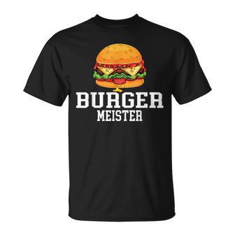 Burger Meister Bürgermeister Bbq Grill Chef T-Shirt - Geschenkecke