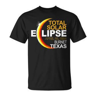 Burnet Texas Total Solar Eclipse April 8 2024 T-Shirt | Mazezy