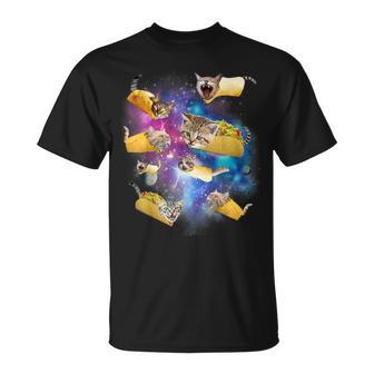 Burrito Pizza And Taco Cat In Space Tacocat Idea T-Shirt - Thegiftio UK