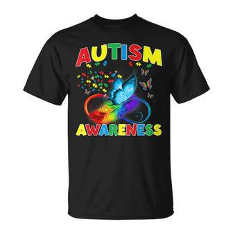 Butterfly Autism Red Instead Infinity Autism Awareness T-Shirt - Thegiftio UK